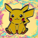 Cute Pikachu Sitting Enamel Pin